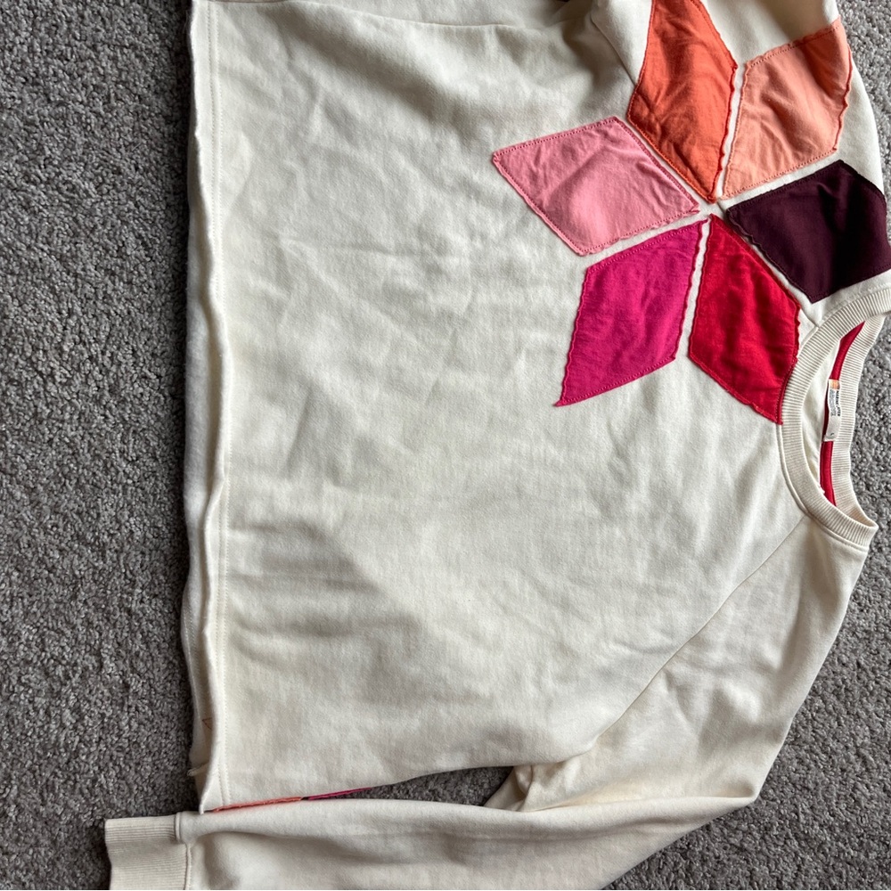 NEW Marine Layer Red and Cream Sweatshirt Women’s - Large